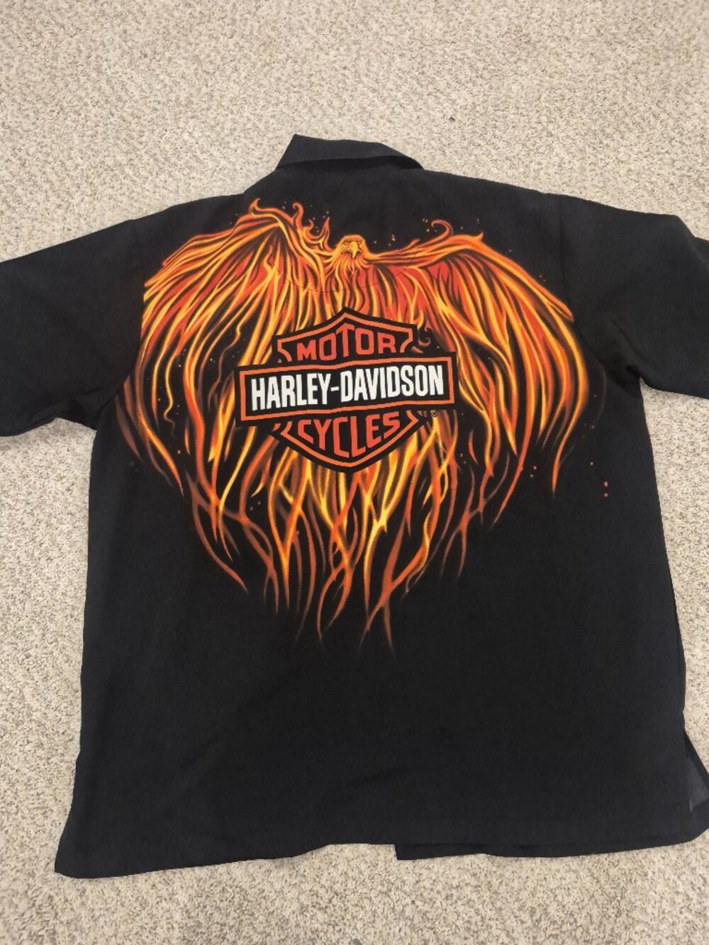 Harley Davidson 2XL Bowler Button Up